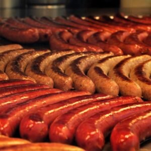 Spicy fried sausage dish from Sri Lanka