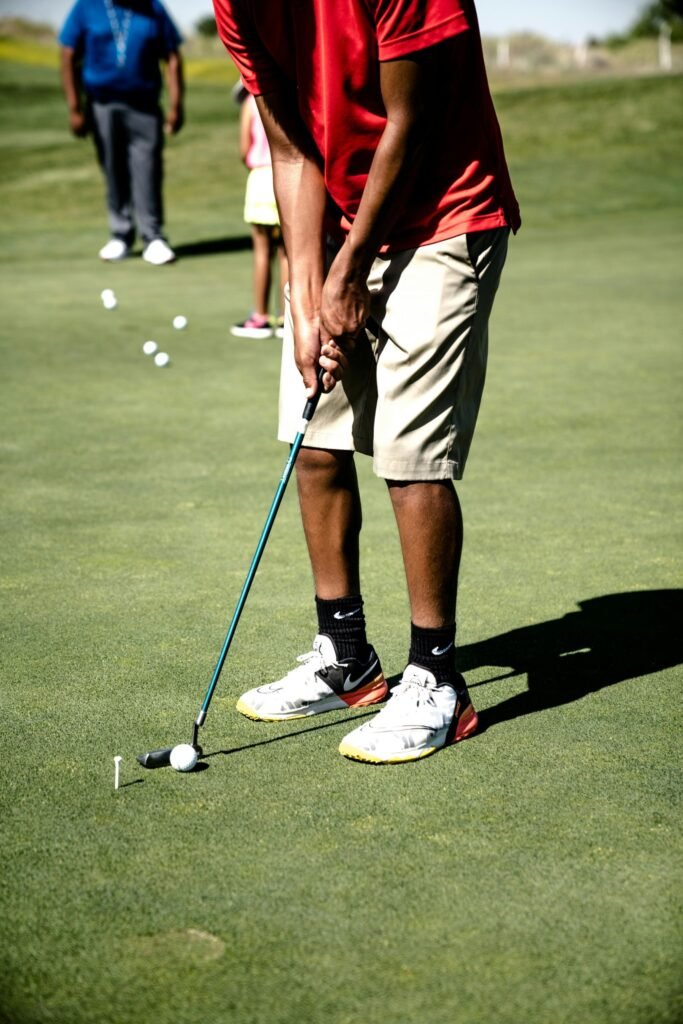 Tourists enjoying golf activity in Sri Lanka
