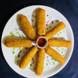 Homemade chicken rolls with fresh ingredients