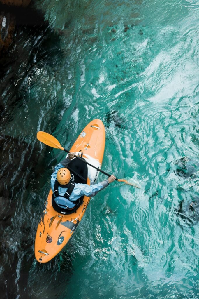 Tourists enjoying a kayaking adventure in Sri Lanka