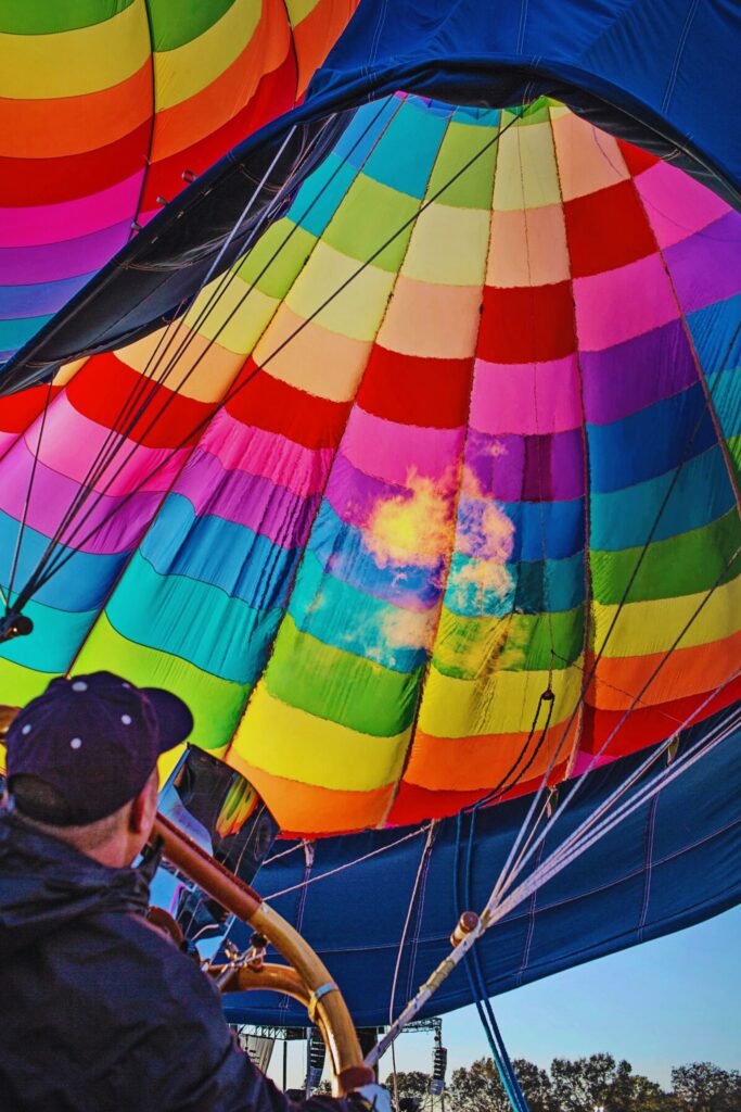 Hot air balloon tour over central Sri Lanka at sunrise
