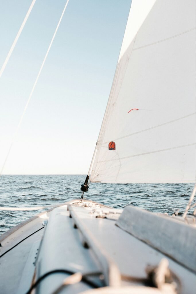 luxury yacht cruising along Sri Lanka coastline