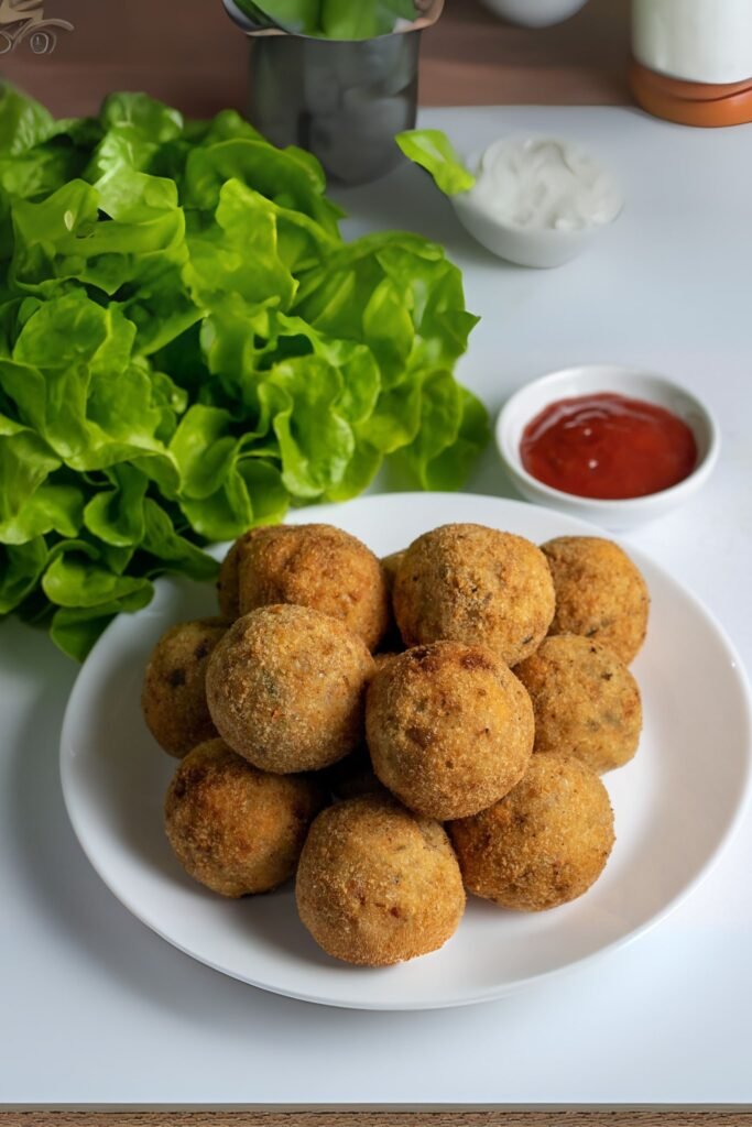 Sri Lankan chicken cutlet served on a plate