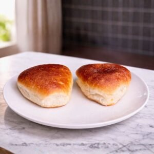 Soft bread bun stuffed with Sri Lankan spiced fish