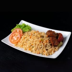 Sri Lankan chicken fried rice with vegetables