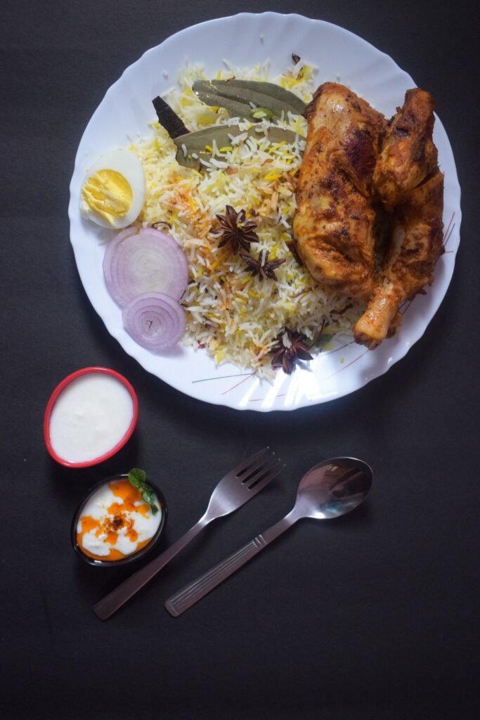 Traditional Sri Lankan chicken biriyani with aromatic spices