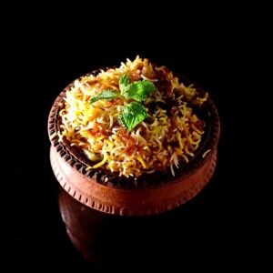 Spicy fried rice served with Sri Lankan spices