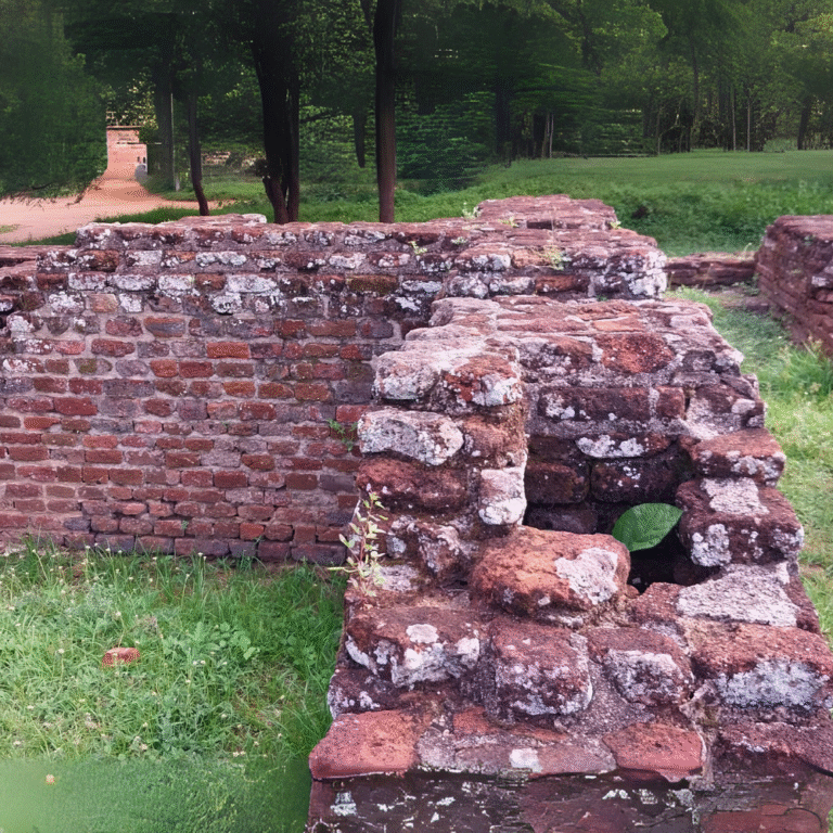 Stone ruins of Wijayaba Palace cultural landmark
