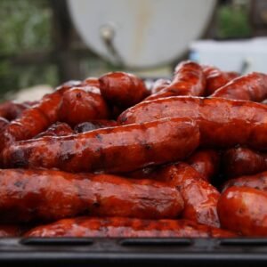 Plate of crispy fried sausage in Sri Lanka
