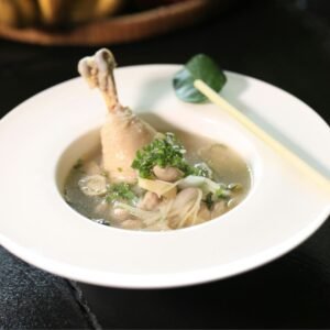 Traditional chicken soup food in Sri Lanka