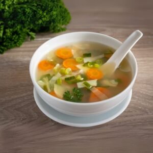 Sri Lankan homemade vegetable soup in a bowl