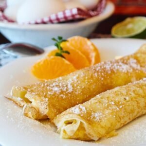 Stack of golden pancakes popular in Sri Lankan cuisine