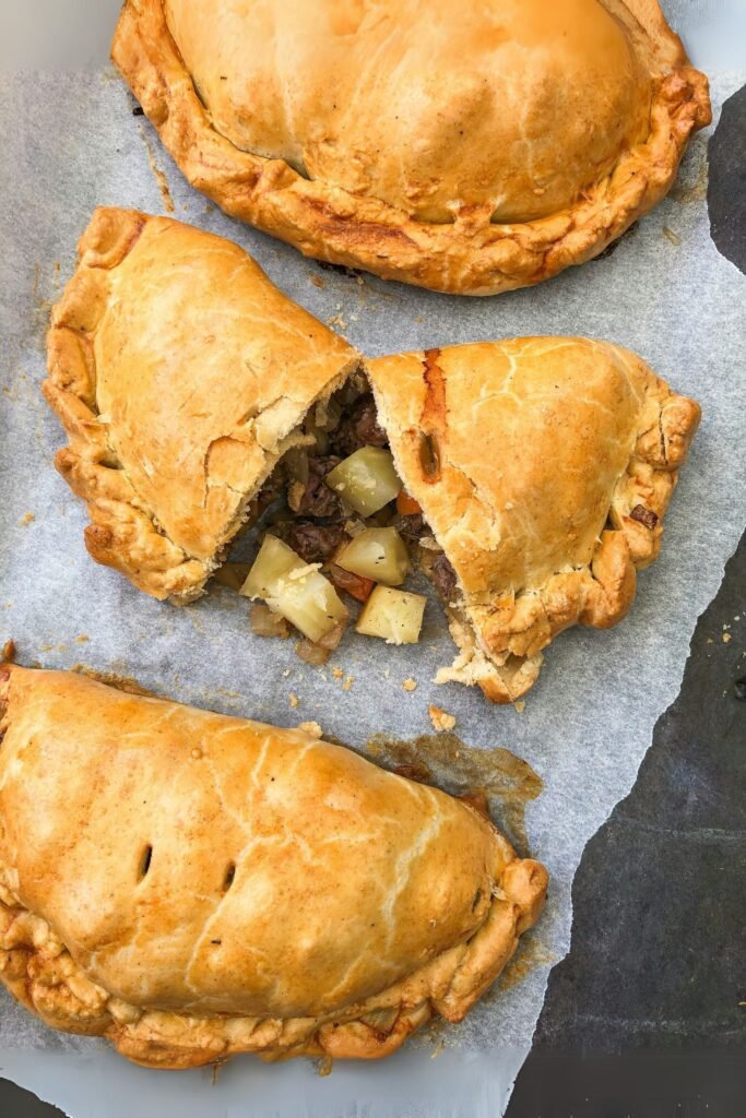 Golden baked Sri Lankan chicken patty snack
