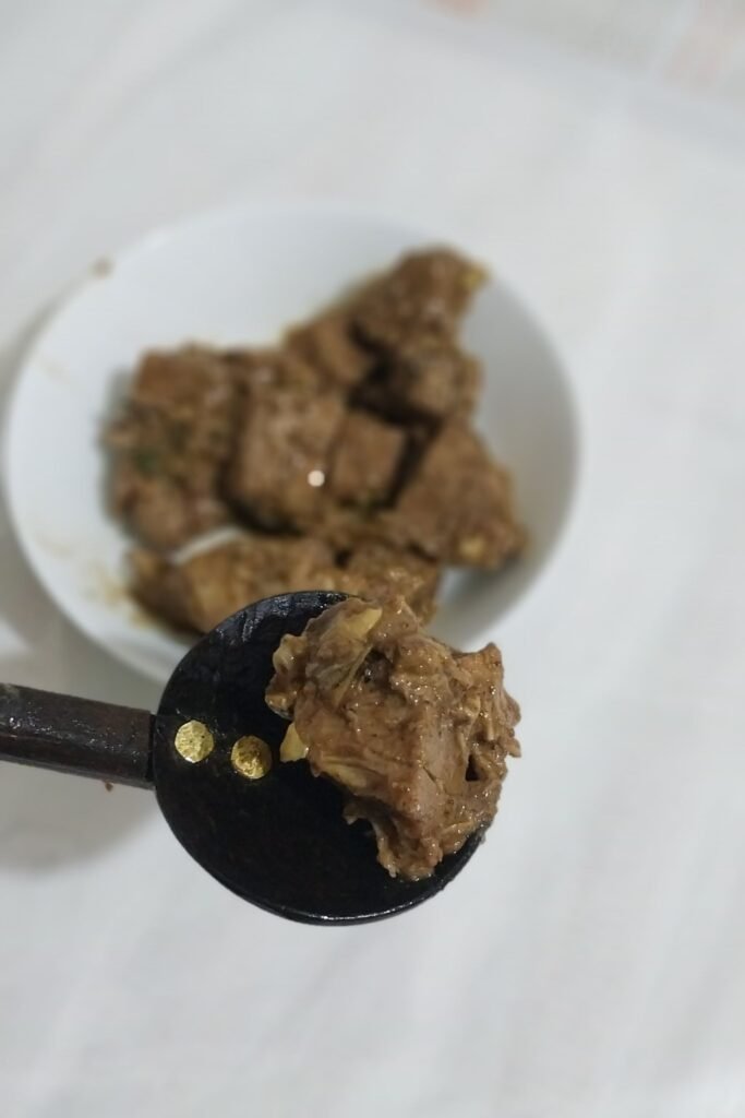 Traditional Sri Lankan polos curry served hot