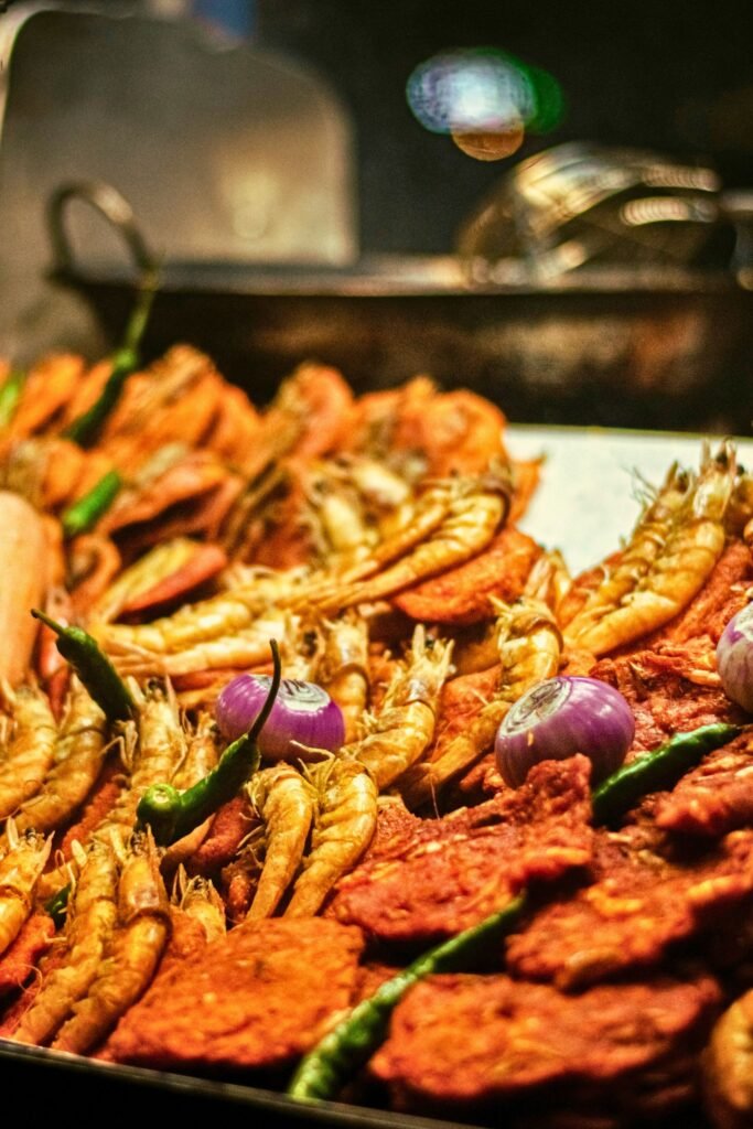 Crispy prawn wade sold at Galle Face Green Sri Lanka