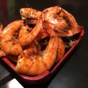 authentic prawn curry from Sri Lanka with aromatic spices