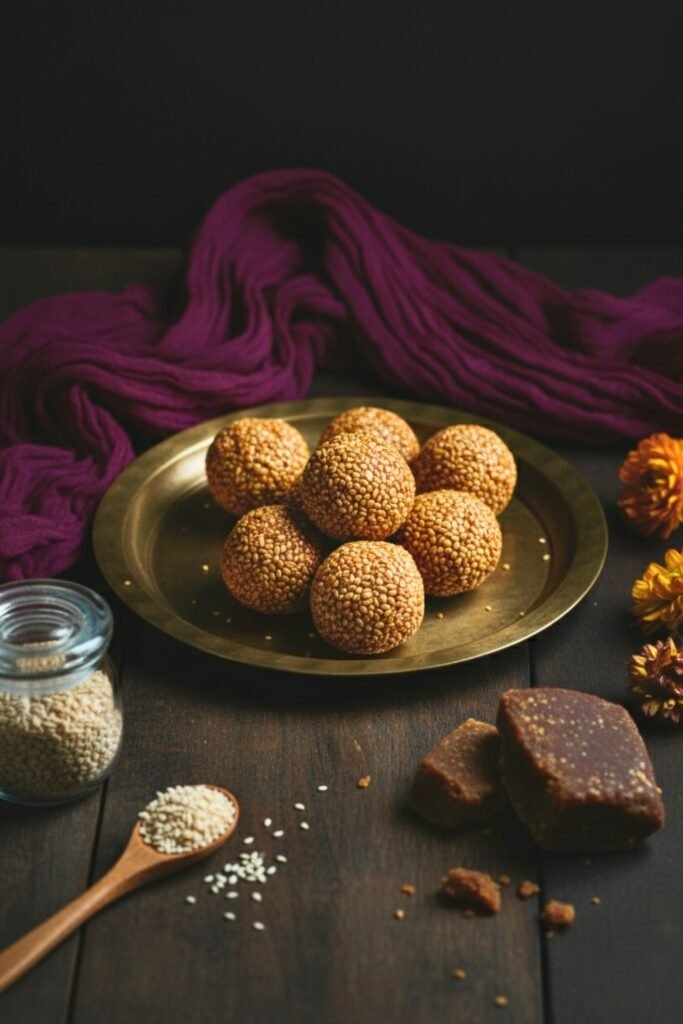 Sweet sesame thala guli dessert, popular in Sri Lankan households