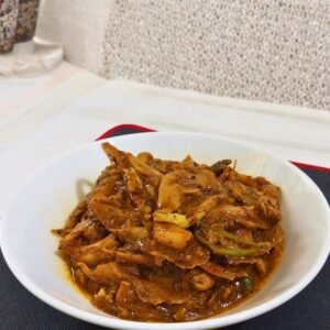 Fresh mushrooms cooked in Sri Lankan style curry