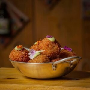 Crispy deep fried fish cutlet snack
