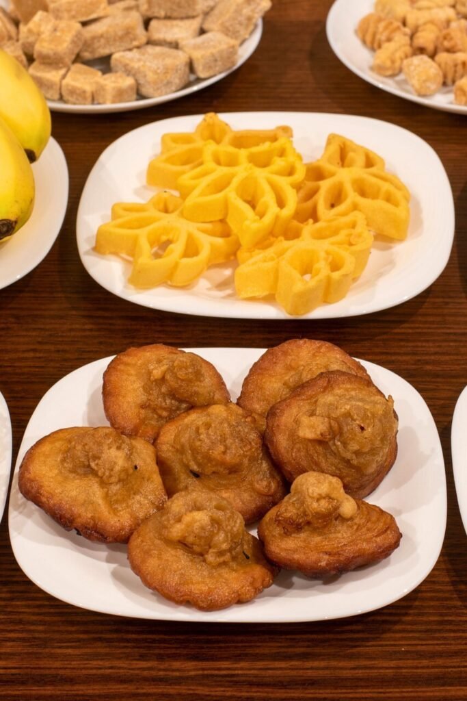 traditional sri lankan kawum on a plate