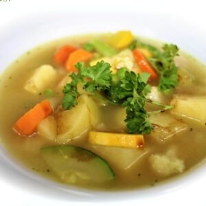 Traditional Sri Lankan vegetable soup served hot