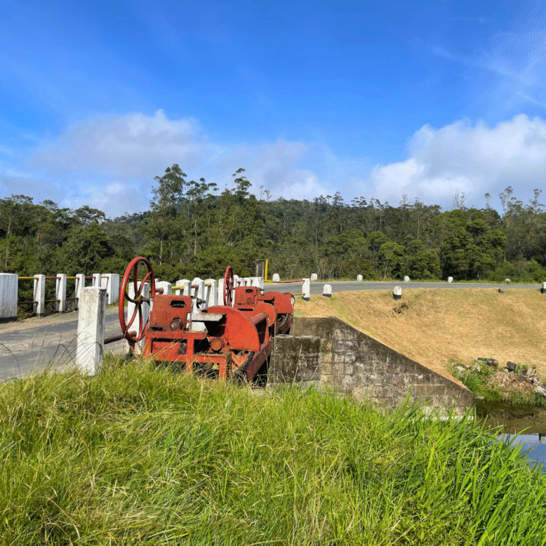 Panoramic landscape of Ambewela Reservoir Sri Lanka