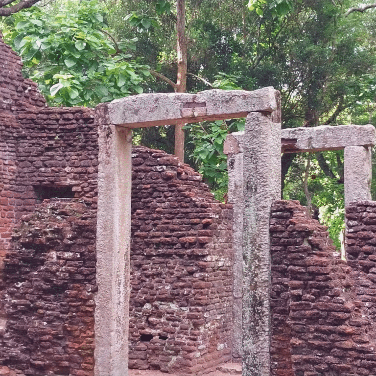 Traditional vaulted vihara in Sri Lanka’s cultural triangle