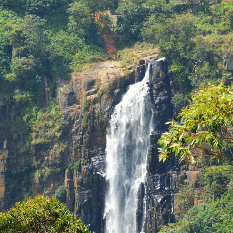 panoramic view of Devon Falls in Hatton