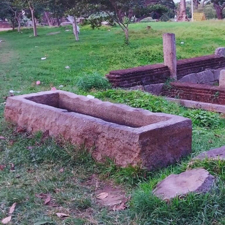 Historical Mahavihara Refactory Hall architecture in Sri Lanka