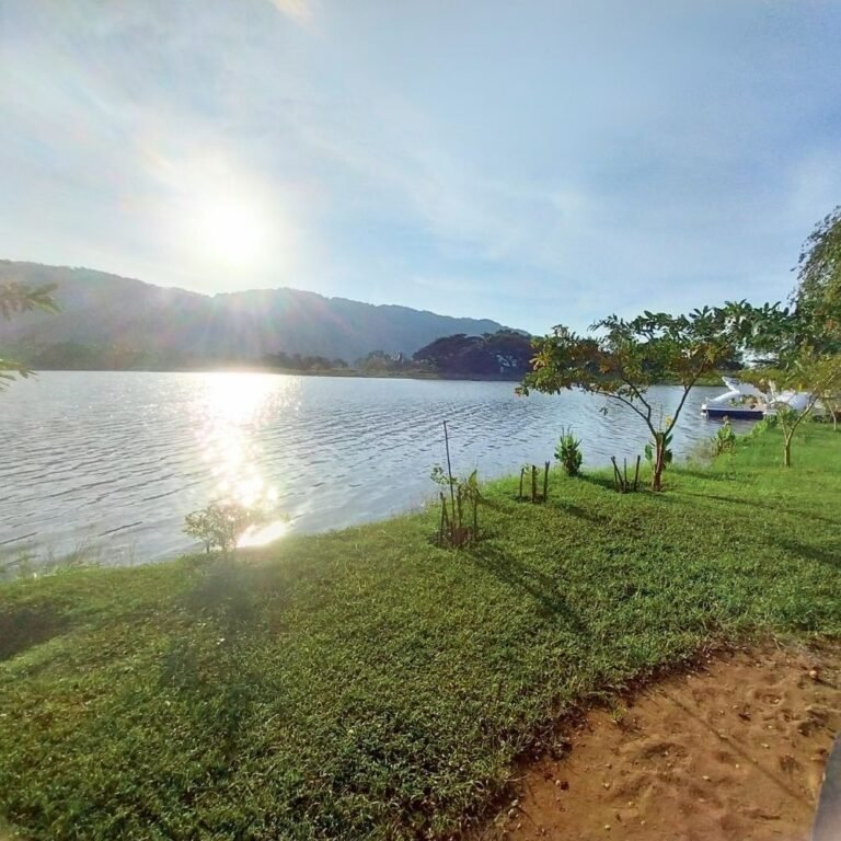 Sunrise over Mutukeliyawa Wewa in Sri Lanka