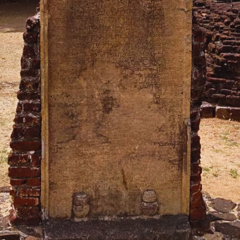 Velaikkara Slab Inscription in Sri Lanka showcasing ancient writing