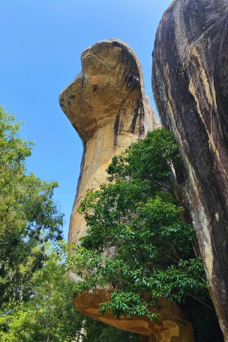 Cobra Hood Cave in Dambulla Sri Lanka surrounded by rocky landscape