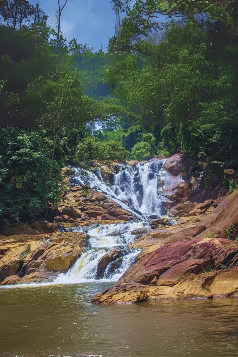 Natural scenery around Ethamala Ella Waterfall