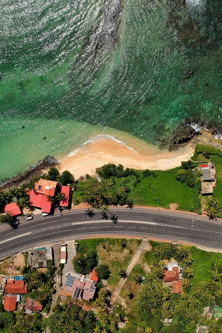 Coastal view of Midigama Beach from above