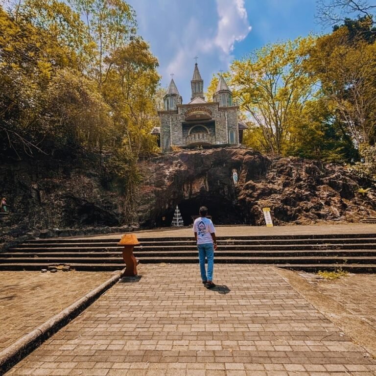 Tourist exploring Tewatta Basilica in Sri Lanka