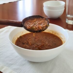 Healthy Kollu curry with lentils and spices